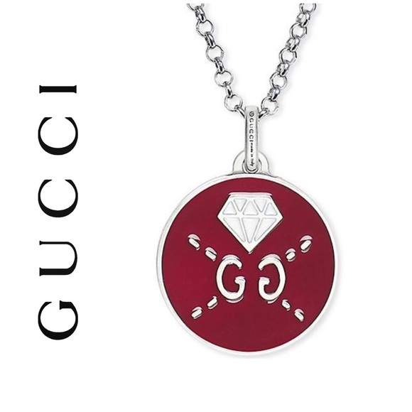 Gucci Jewelry - GucciGhost Sterling Silver & Enamel Diamond Charm